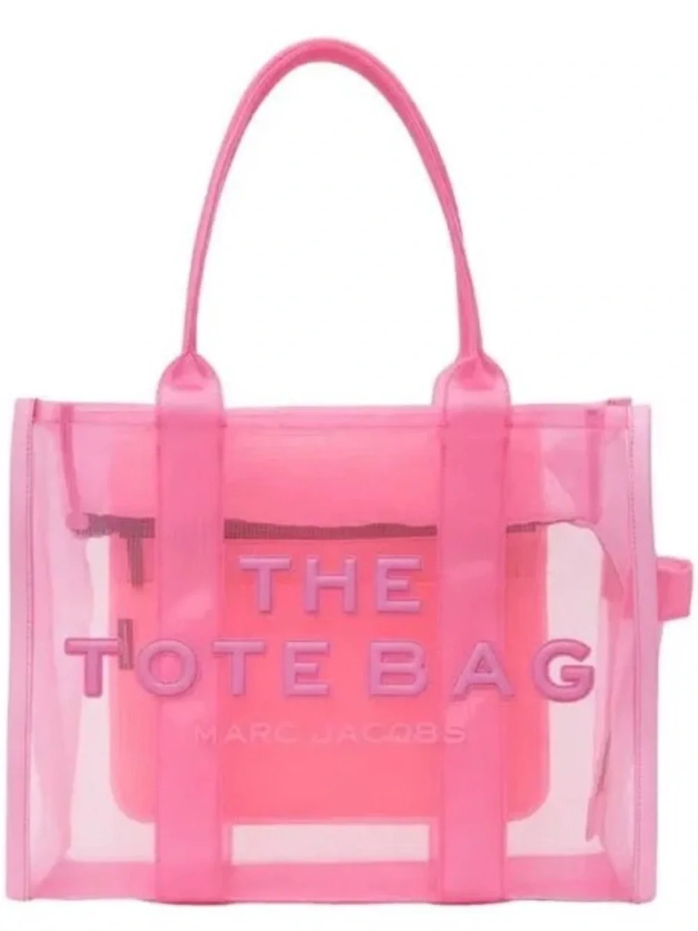 Marc Jacobs Pink Clear The Tote Bag - Hot Pink Shoulder Tote - Picture 3 of 4